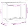 Viaszbarna tömör fenyőfa ültetőasztal polccal 82,5 x 35 x 75 cm