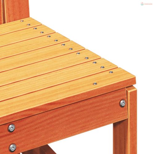 Viaszbarna tömör fenyőfa kerti szék 50,5 x 55 x 77 cm