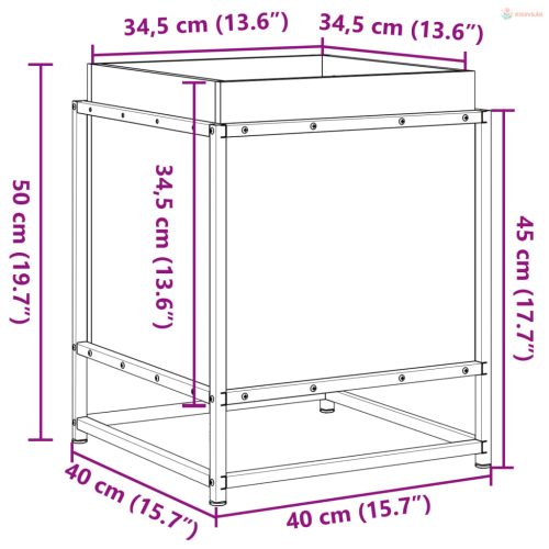 Impregnált fenyőfa kerti virágláda 40 x 40 x 50 cm