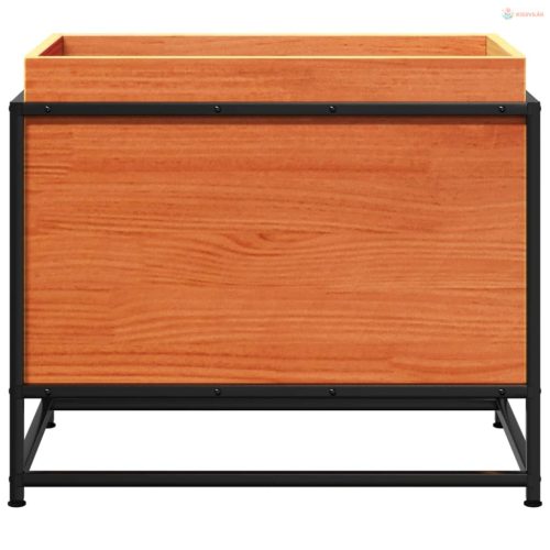 Viaszbarna tömör fenyőfa kerti virágláda 60 x 40 x 50 cm