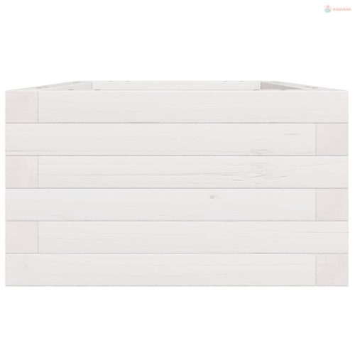 Fehér tömör fenyő virágláda 40 x 40 x 23 cm