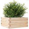 Tömör fenyő kerti virágláda 50x50x72 cm
