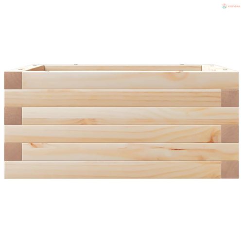 Tömör fenyő kerti virágláda 50x50x72 cm