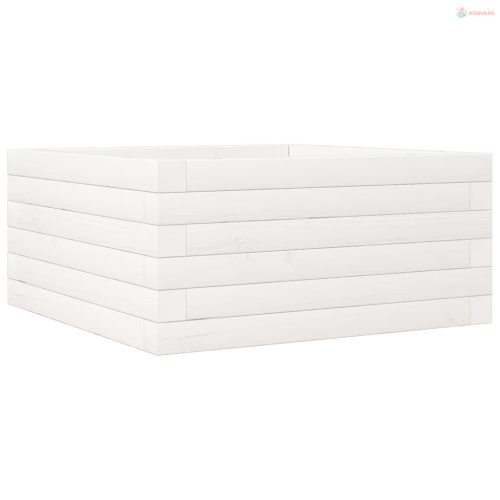 Fehér tömör fenyő virágláda 50x50x23 cm