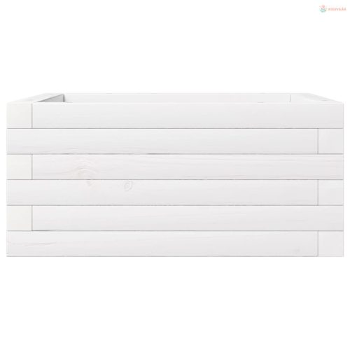 Fehér tömör fenyő virágláda 50x50x23 cm