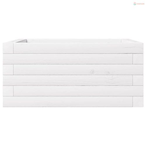 Fehér tömör fenyő virágláda 50x50x23 cm