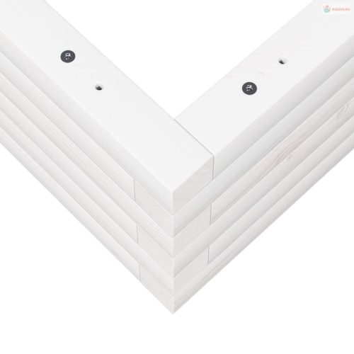 Fehér tömör fenyő virágláda 50x50x23 cm