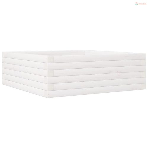 Fehér tömör fenyő virágláda 70 x 70 x 23 cm