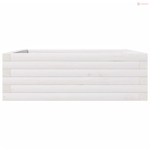 Fehér tömör fenyő virágláda 70 x 70 x 23 cm