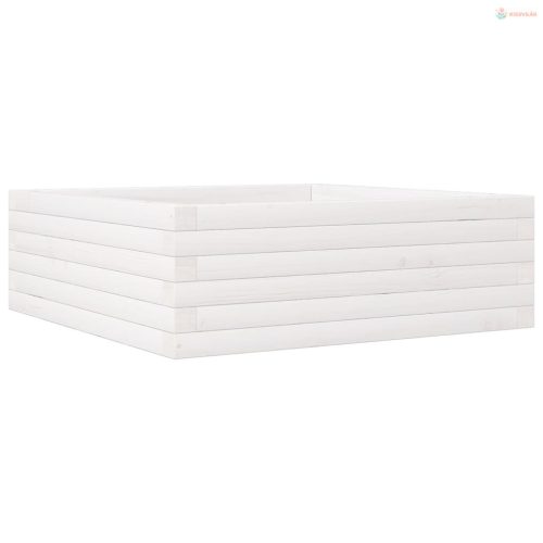 Fehér tömör fenyő virágláda 70 x 70 x 23 cm