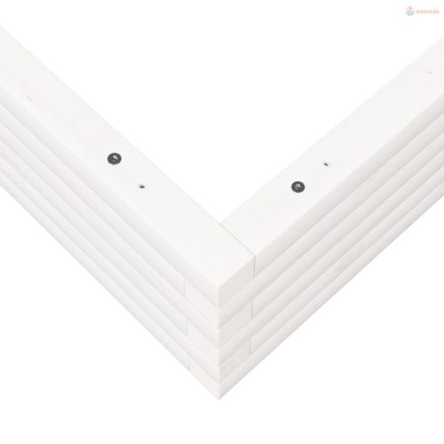 Fehér tömör fenyőfa kerti virágláda 90 x 90 x 23 cm