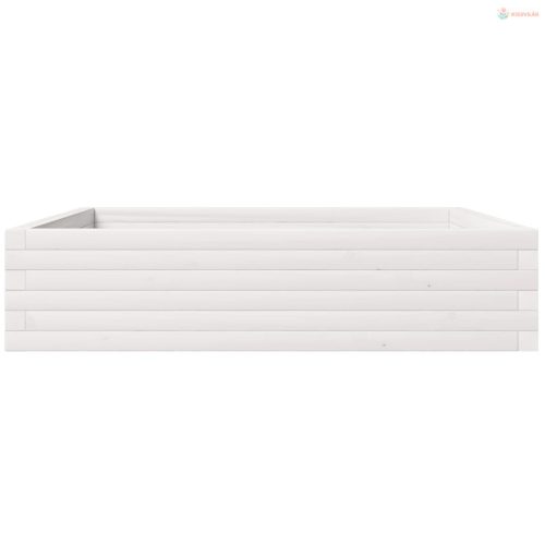 Fehér tömör fenyő virágláda 100 x 100 x 23 cm