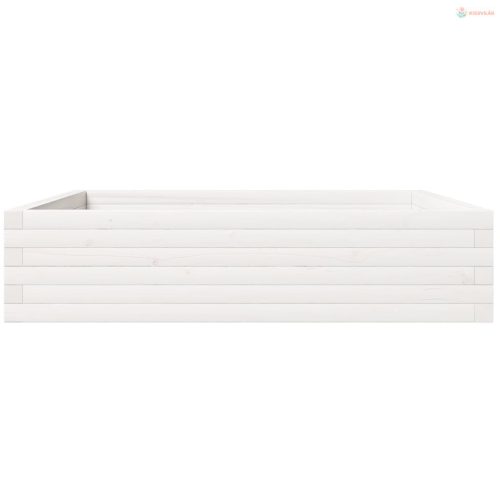 Fehér tömör fenyő virágláda 100 x 100 x 23 cm