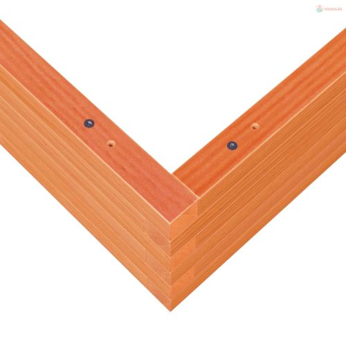 Viaszbarna tömör fenyőfa kerti virágláda 100 x 100 x 23 cm