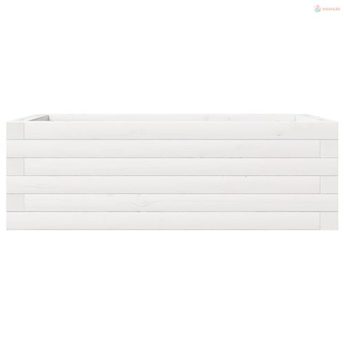 Fehér tömör fenyő virágláda 70 x 40 x 23 cm