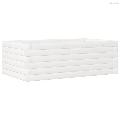 Fehér tömör fenyő virágláda 70 x 40 x 23 cm