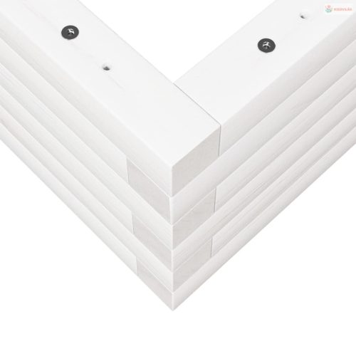 Fehér tömör fenyő virágláda 70 x 40 x 23 cm