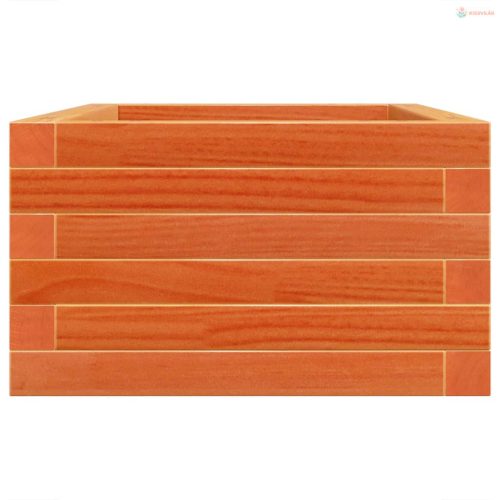 Viaszbarna tömör fenyőfa kerti virágtartó 70 x 40 x 23 cm