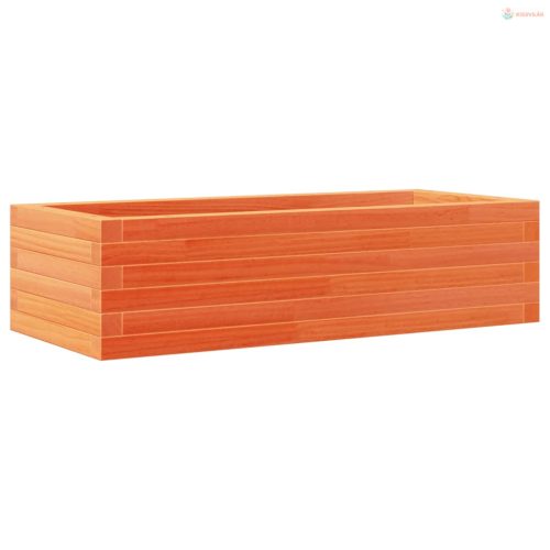 Viaszbarna tömör fenyőfa kerti virágláda 90 x 40 x 23 cm