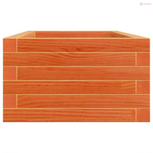 Viaszbarna tömör fenyőfa kerti virágláda 90 x 40 x 23 cm