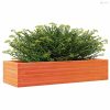 Viaszbarna tömör fenyőfa kerti virágláda 110x40x23 cm