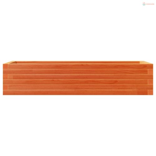 Viaszbarna tömör fenyőfa kerti virágláda 110x40x23 cm