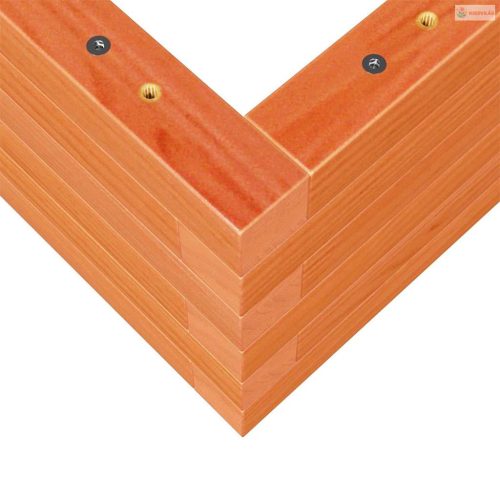 Viaszbarna tömör fenyőfa kerti virágláda 110x40x23 cm