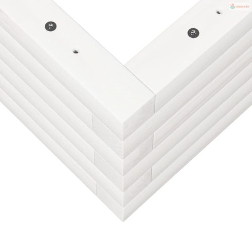 Fehér tömör fenyőfa kerti virágláda 110x60x23 cm