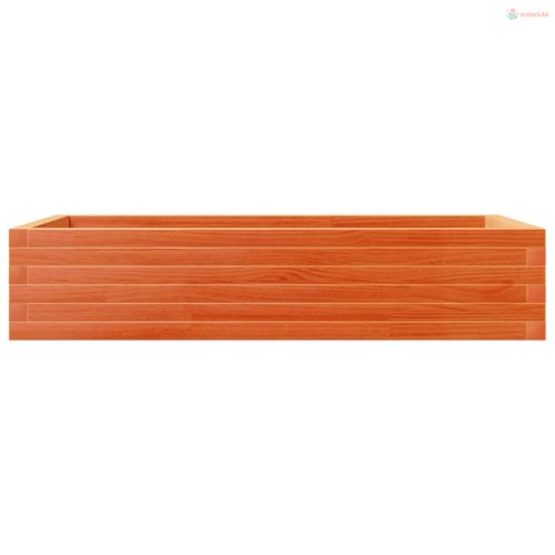 Viaszbarna tömör fenyőfa kerti virágláda 110x60x23 cm