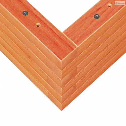 Viaszbarna tömör fenyőfa kerti virágláda 110x60x23 cm