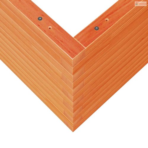 Viaszbarna tömör fenyőfa kerti virágláda 50 x 50 x 45,5 cm