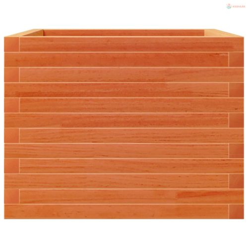 Viaszbarna tömör fenyőfa kerti virágtartó 60 x 60 x 45,5 cm