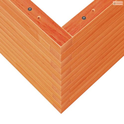 Viaszbarna tömör fenyőfa kerti virágláda 70x70x45,5 cm