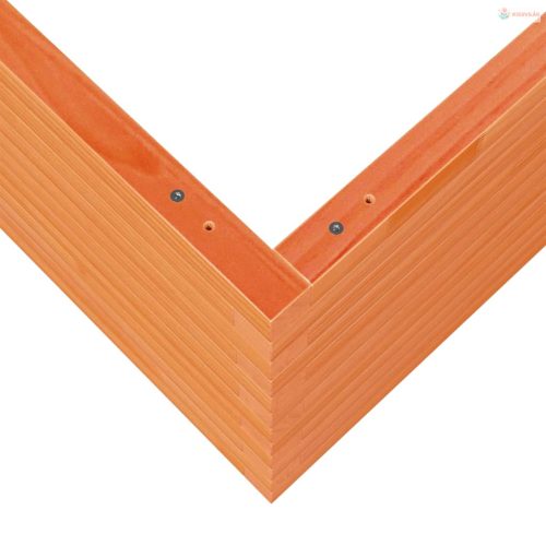 Viaszbarna tömör fenyőfa kerti virágláda 80x80x45,5 cm