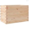 Tömör fenyő kerti virágláda 70 x 40 x 45,5 cm