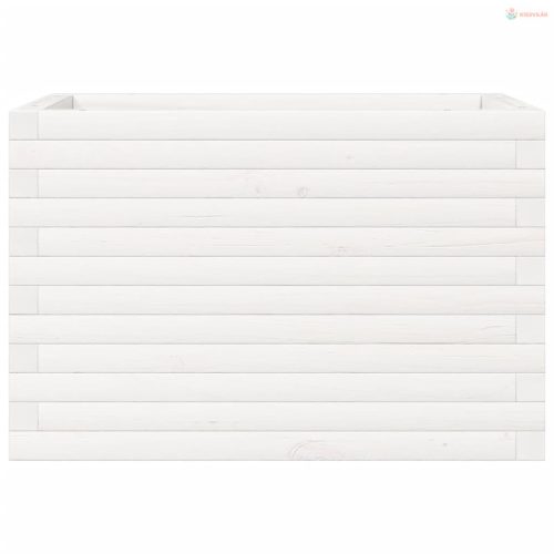 Fehér tömör fenyő virágláda 70x40x45,5 cm