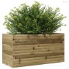 Impregnált fenyőfa kerti virágláda 90 x 40 x 45,5 cm