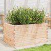 Tömör fenyő kerti virágláda 90 x 60 x 45,5 cm