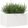 Fehér tömör fenyőfa kerti virágláda 90 x 60 x 45,5 cm