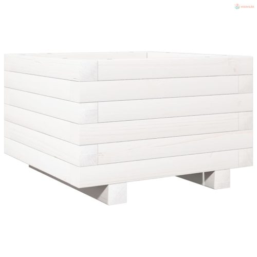 Fehér tömör fenyő virágláda 40x40x26,5 cm