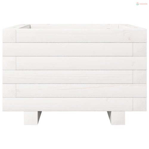 Fehér tömör fenyő virágláda 40x40x26,5 cm