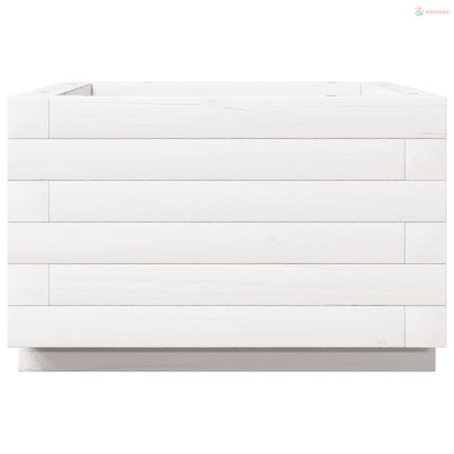 Fehér tömör fenyő virágláda 40x40x26,5 cm