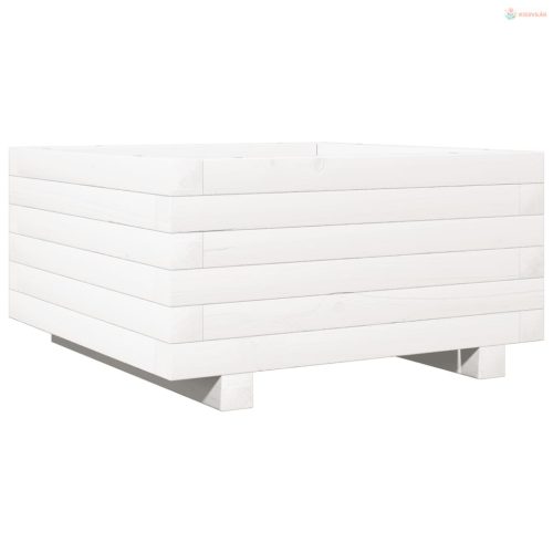 Fehér tömör fenyő virágláda 50x50x26,5 cm