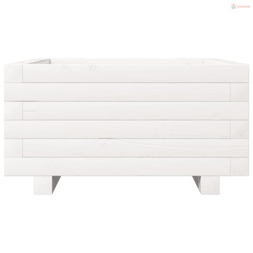 Fehér tömör fenyő virágláda 50x50x26,5 cm