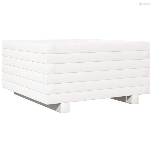 Fehér tömör fenyő virágláda 50x50x26,5 cm