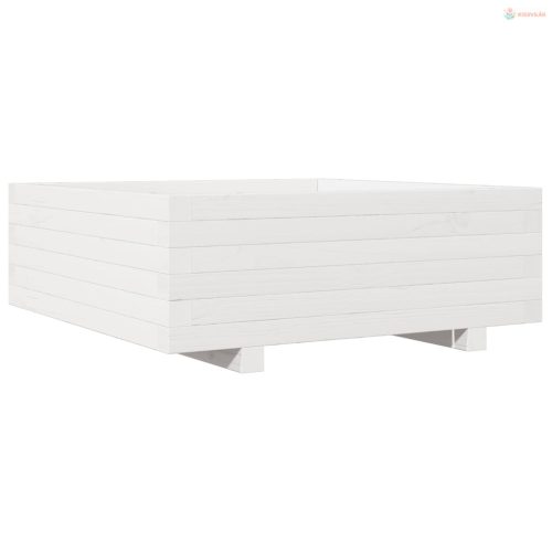 Fehér tömör fenyő virágláda 70x70x26,5 cm