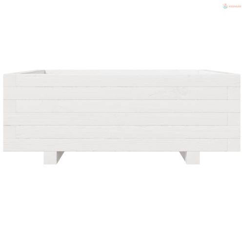 Fehér tömör fenyő virágláda 70x70x26,5 cm