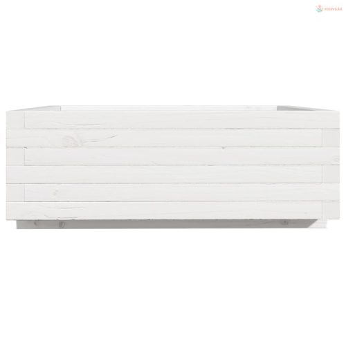 Fehér tömör fenyő virágláda 70x70x26,5 cm