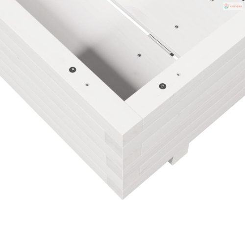 Fehér tömör fenyő virágláda 70x70x26,5 cm