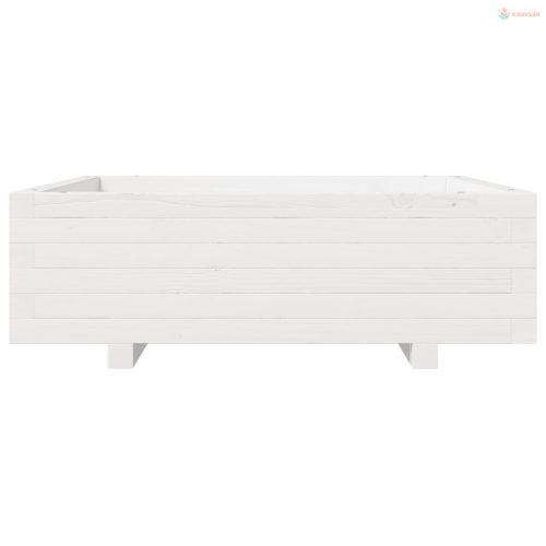 Fehér tömör fenyő virágláda 80x80x26,5 cm